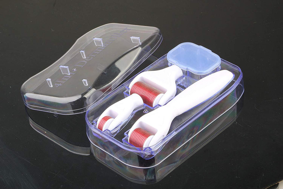 4 in 1 Derma Roller Set 0.5mm, 1.0mm, 1.5mm Titanium Micro Needles Set