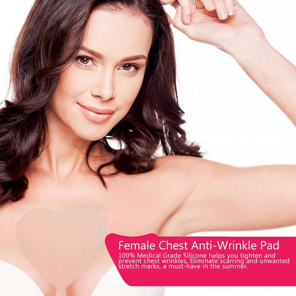 1 Pcs Reusable Medical Grade Silicon Chest Pads Wrinkle Prevention