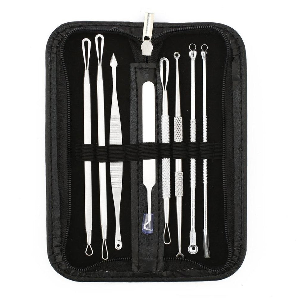 6/8 Pcs Blackhead Comedone Acne Extractor Removal Needles Tool Kit