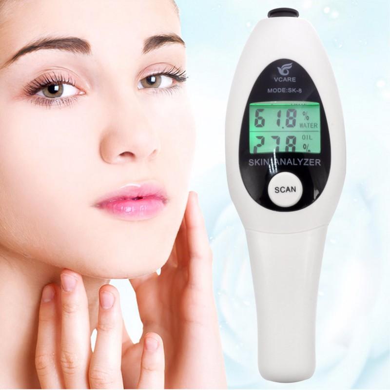 Digital LCD Display Facial Body Skin Moisture Oil Test Meter