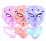 3 Colors LED Infrared Face Neck Ance Light Therapy Mask