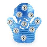 Palm Shaped Body Massage Glove with 9 360-degree-roller Metal Roller Ball