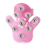 Palm Shaped Body Massage Glove with 9 360-degree-roller Metal Roller Ball