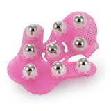 Palm Shaped Body Massage Glove with 9 360-degree-roller Metal Roller Ball