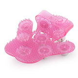Palm Shaped Body Massage Glove with 9 360-degree-roller Metal Roller Ball