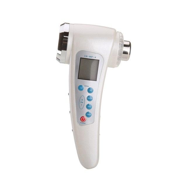 4 in 1 LCD 1M 3MHz Ultrasonic Galvanic Ion Photon Face Skin Care Beauty Device