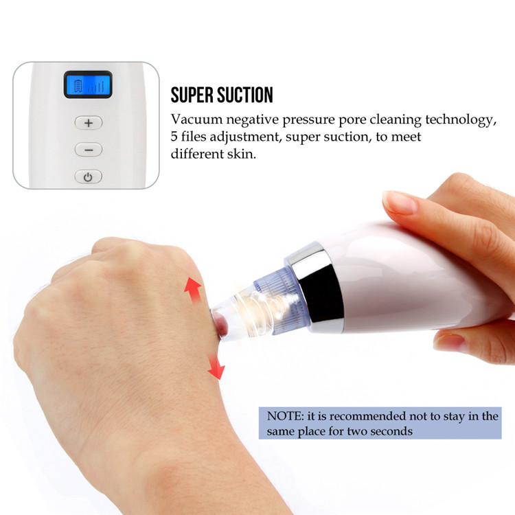 Vacuum Blackhead Acne Pimple Suction Machine with 4 Heads and Diamond Dermabrasion