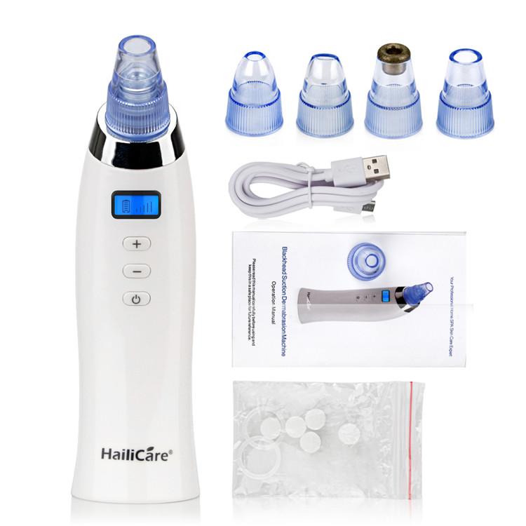 Vacuum Blackhead Acne Pimple Suction Machine with 4 Heads and Diamond Dermabrasion