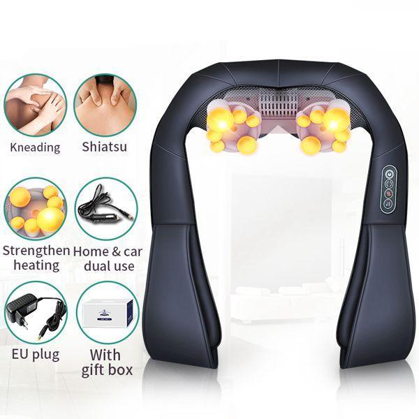 U Shape Quad-Action Shiatsu Kneading Neck And Shoulder Massager