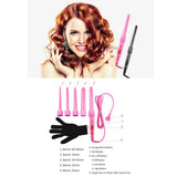Pro 5 Part Interchangeable Hair Curling Iron Multi-size Roller Styling Set