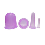 4pcs/set Silicone Anti Cellulite Massage Vacuum Cupping Body Facial Cups