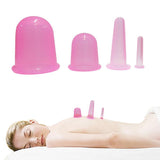 4pcs/set Silicone Anti Cellulite Massage Vacuum Cupping Body Facial Cups
