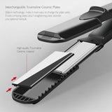 Professional Interchangeable 4 in 1 Ceramic Hair Crimper Straightener Corn Waver Corrugated Iron Plate