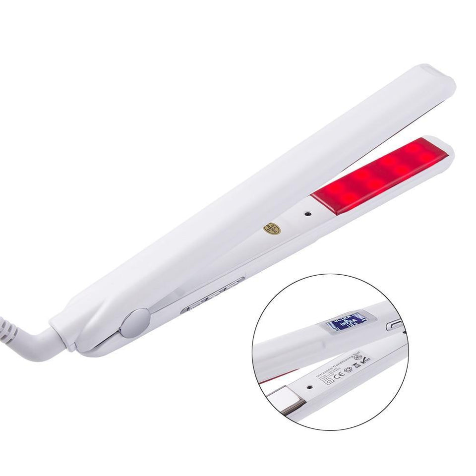 Ultrasonic Infrared Hair Care Iron for Frizzy Dry Hair Keratin Repair