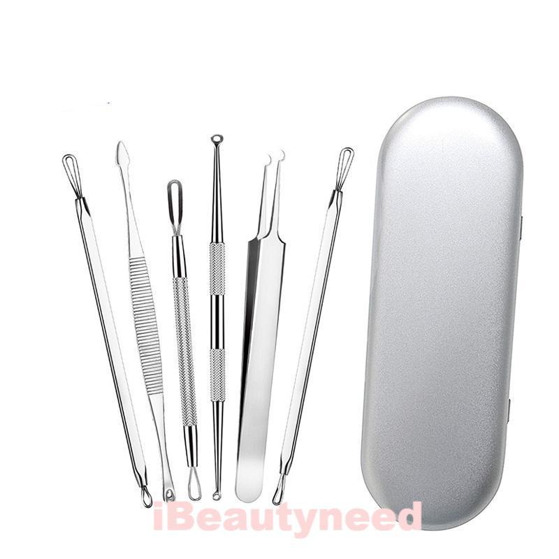 6/8 Pcs Blackhead Comedone Acne Extractor Removal Needles Tool Kit