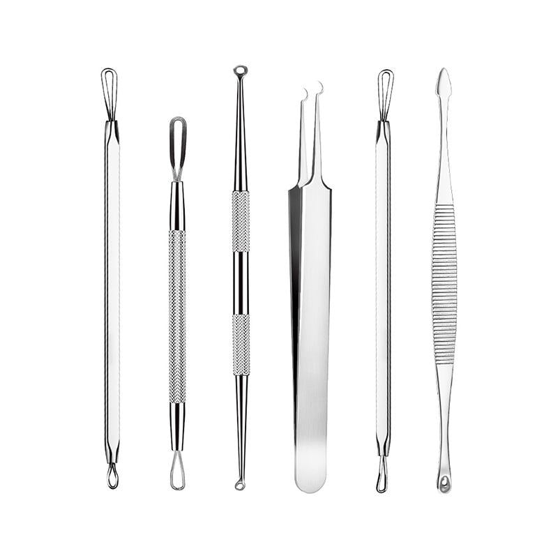 6/8 Pcs Blackhead Comedone Acne Extractor Removal Needles Tool Kit