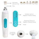 Facial Diamond Dermabrasion Peeling Skin Rejuvenation Exfoliator Machine with 6 Tips