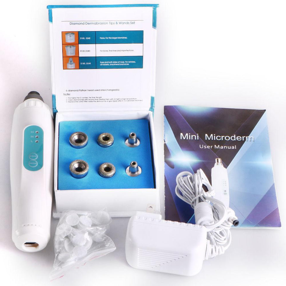Facial Diamond Dermabrasion Peeling Skin Rejuvenation Exfoliator Machine with 6 Tips