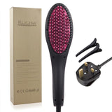 Digital Heating Ceramic Hair Heating Brush Hair Straightener Flat Iron Comb