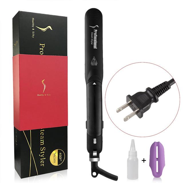 Professional Argan Oil 450℉ Steam Hair Straightener Flat Iron Hair Care Styling Tool