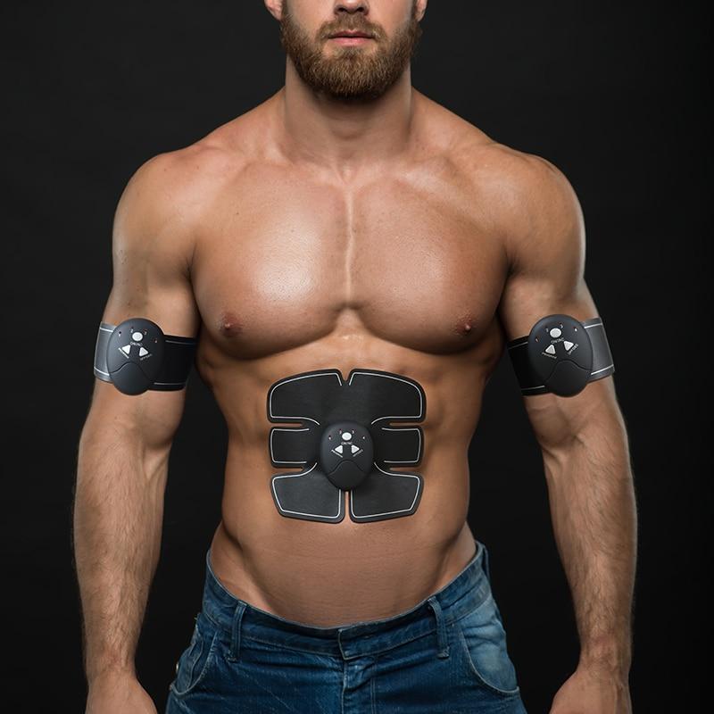 Smart EMS Abdominal Wireless Muscle Trainer Fitness Massage-Black
