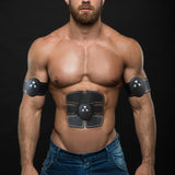 Smart EMS Abdominal Wireless Muscle Trainer Fitness Massage-Black