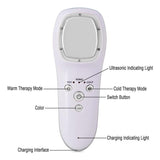 Ultrasonic Cryotherapy Hot Cold Hammer Face Lifting LED Beauty Massager