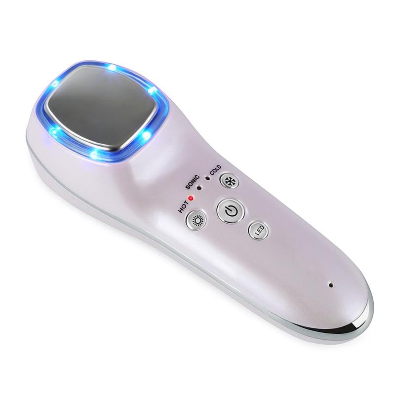 Ultrasonic Cryotherapy Hot Cold Hammer Face Lifting LED Beauty Massager