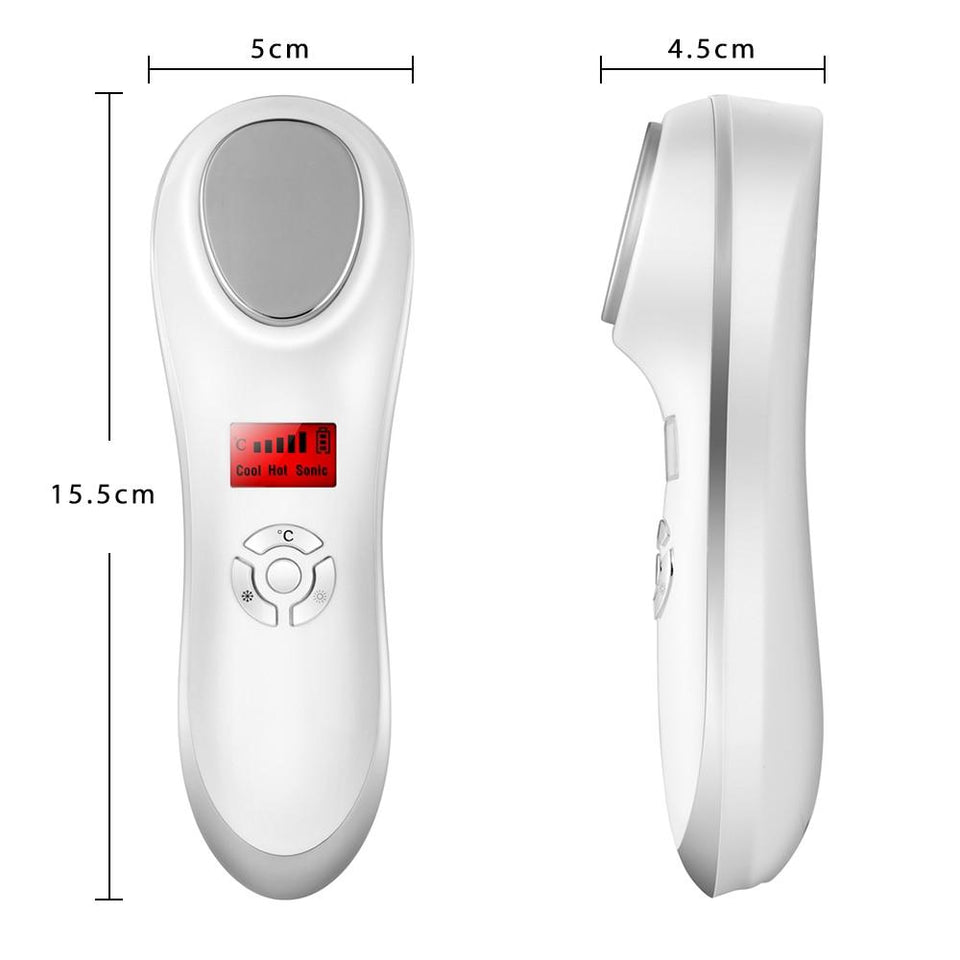 Ultrasonic Vibration Cryotherapy Wrinkle Removal Hot Cold Acne Treatment Massager