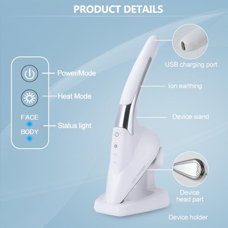 Micro-Current Negative Ion Skin Iron Facial Skin Lifting Vibration Massager