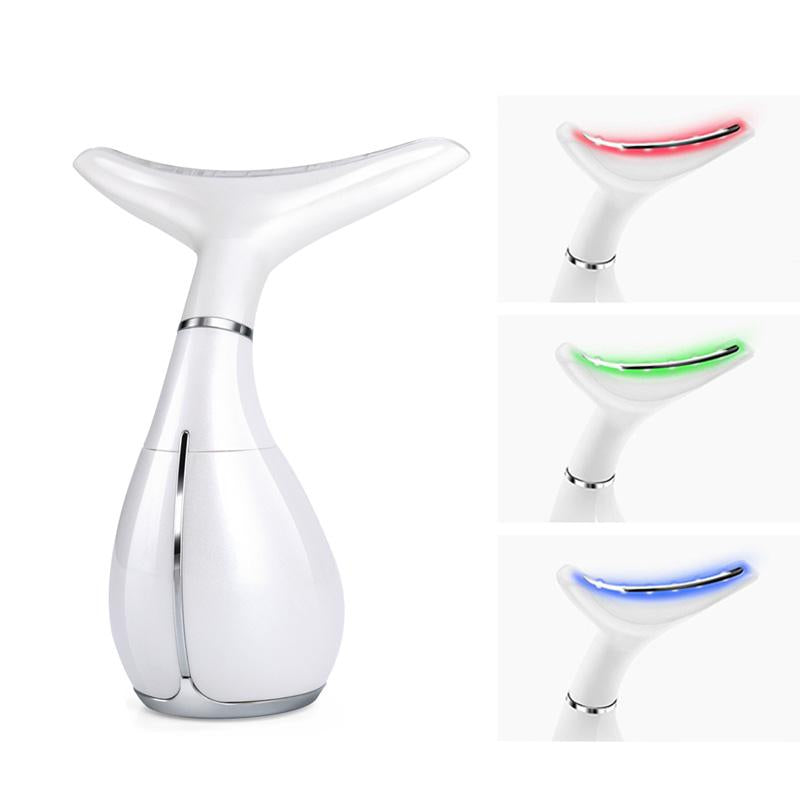 Ms.W 3 Color LED Light Neck Care Vibration Anti Aging Massager