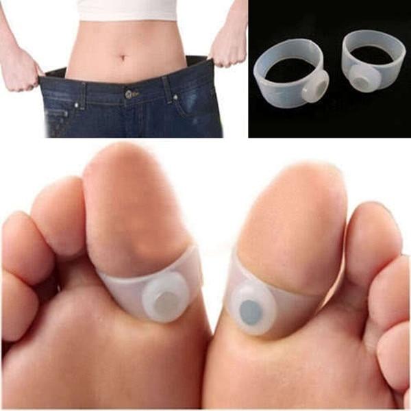 1 Pair Magnetic Toe Ring Slimming Health Foot Massage Ring