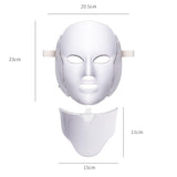 7 Colors LED Facial with Neck Mask Skin Rejuvenation Photon Therapy Light Mask