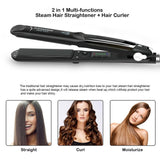 Professional 450F Steam Ceramic Vapor Steam Hair Straightener Iron