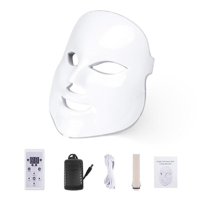 7 Colors Light Photon LED Facial Mask for Skin Rejuvenation Wrinkle Acne Removal
