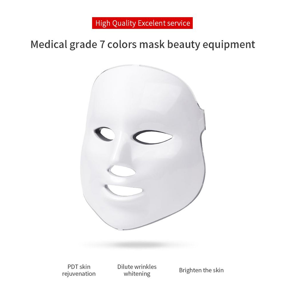 7 Colors Light Photon LED Facial Mask for Skin Rejuvenation Wrinkle Acne Removal