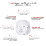 7 Colors Light Photon LED Facial Mask for Skin Rejuvenation Wrinkle Acne Removal