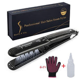 Professional 450F Steam Ceramic Vapor Steam Hair Straightener Iron