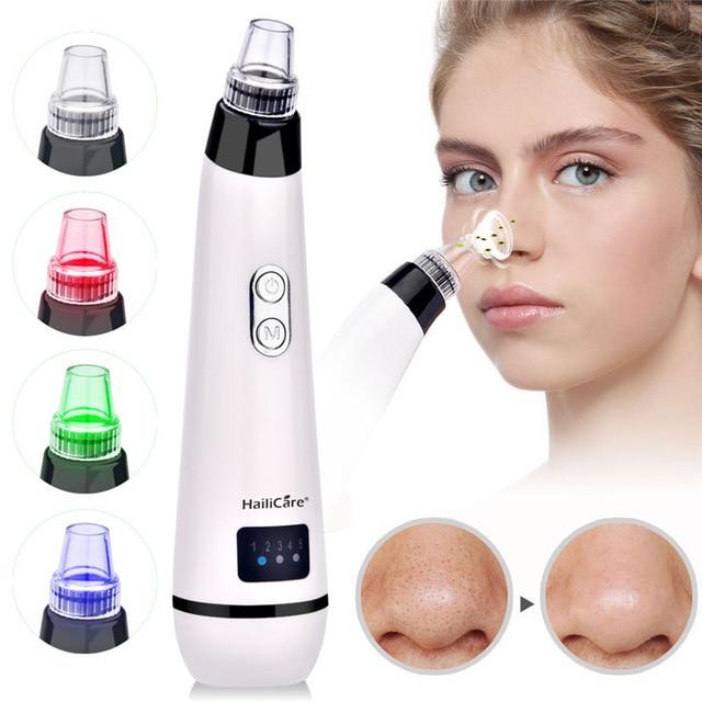 5 Levels 5 Heads Vacuum Blackhead Acne Removal Suction Machine with Led Light