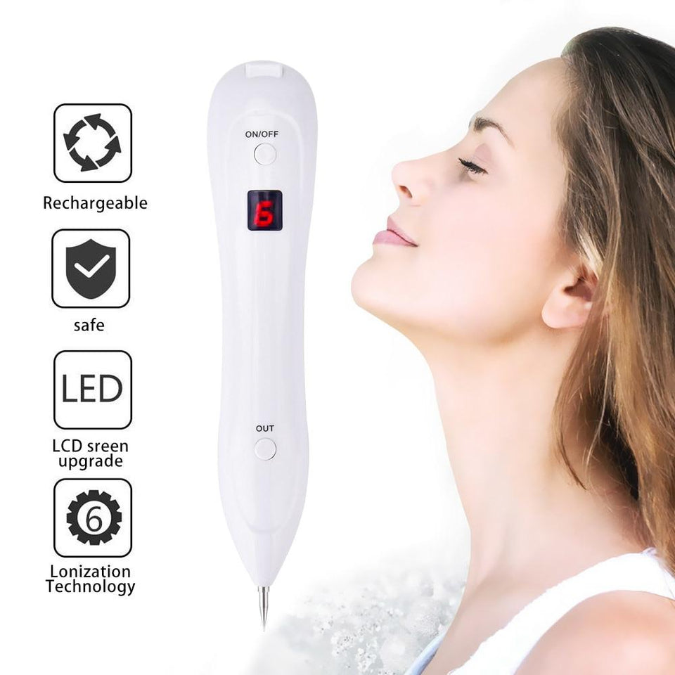 Upgraded 6 Levels Mole Freckle Spots Removal Pen Spot Eraser Pen with LCD Display