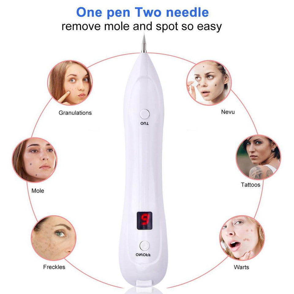 Upgraded 6 Levels Mole Freckle Spots Removal Pen Spot Eraser Pen with LCD Display