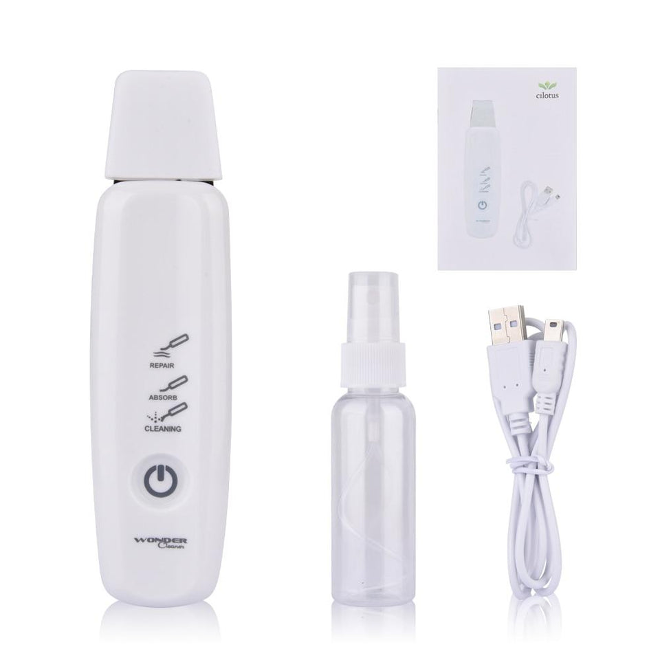 WONDER Ultrasonic Ion High Frequency Skin Scrubber Face Peeling Face Massager