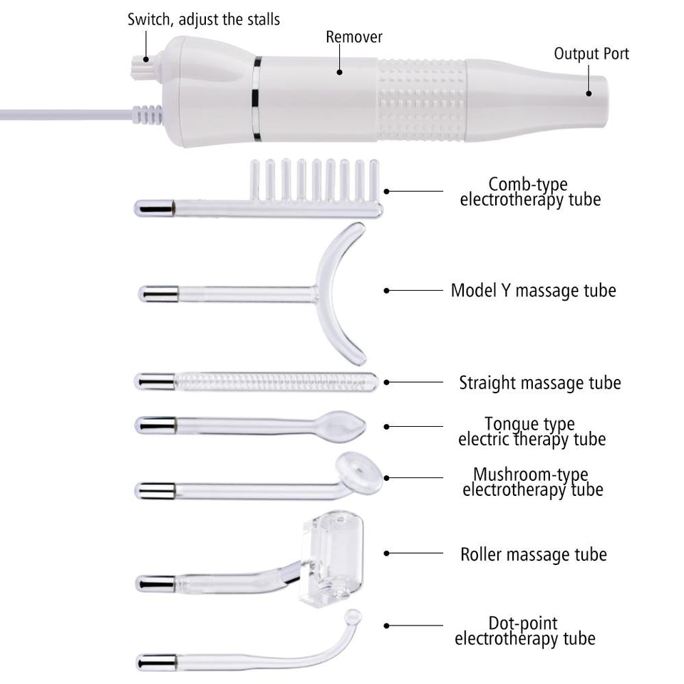 7 in 1 High Frequency Facial Beauty Machine Wrinkle/ Spot/ Acne/ Mole Eraser