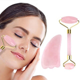 Original Jade Roller and Gua Sha Tools Set Anti Aging Face Roller