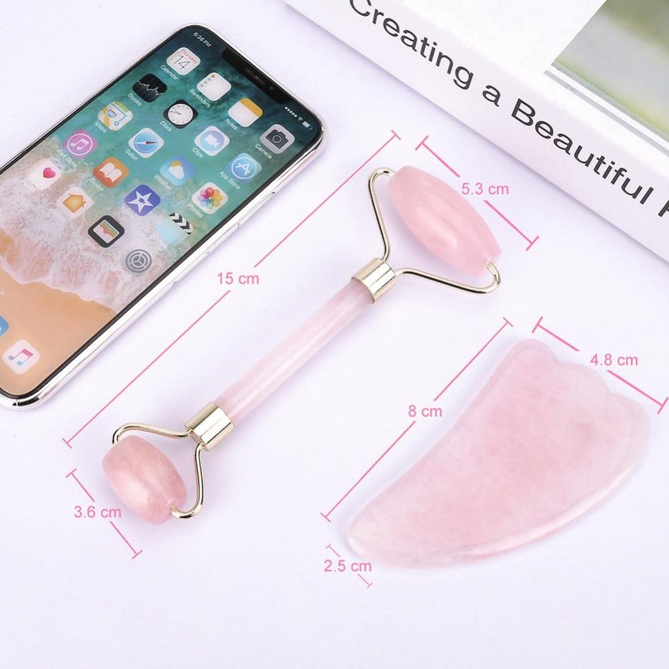 Original Jade Roller and Gua Sha Tools Set Anti Aging Face Roller
