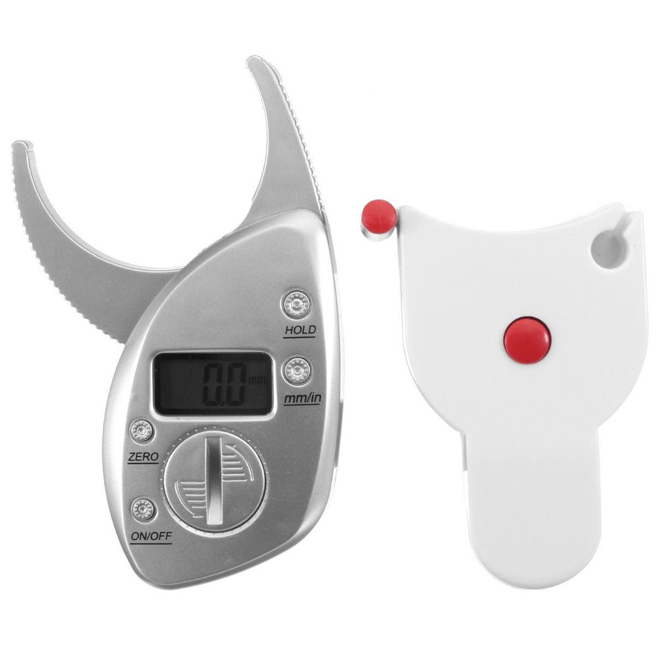 Portable Digital LCD Body Fat Caliper Skin Fold Thickness Measurement