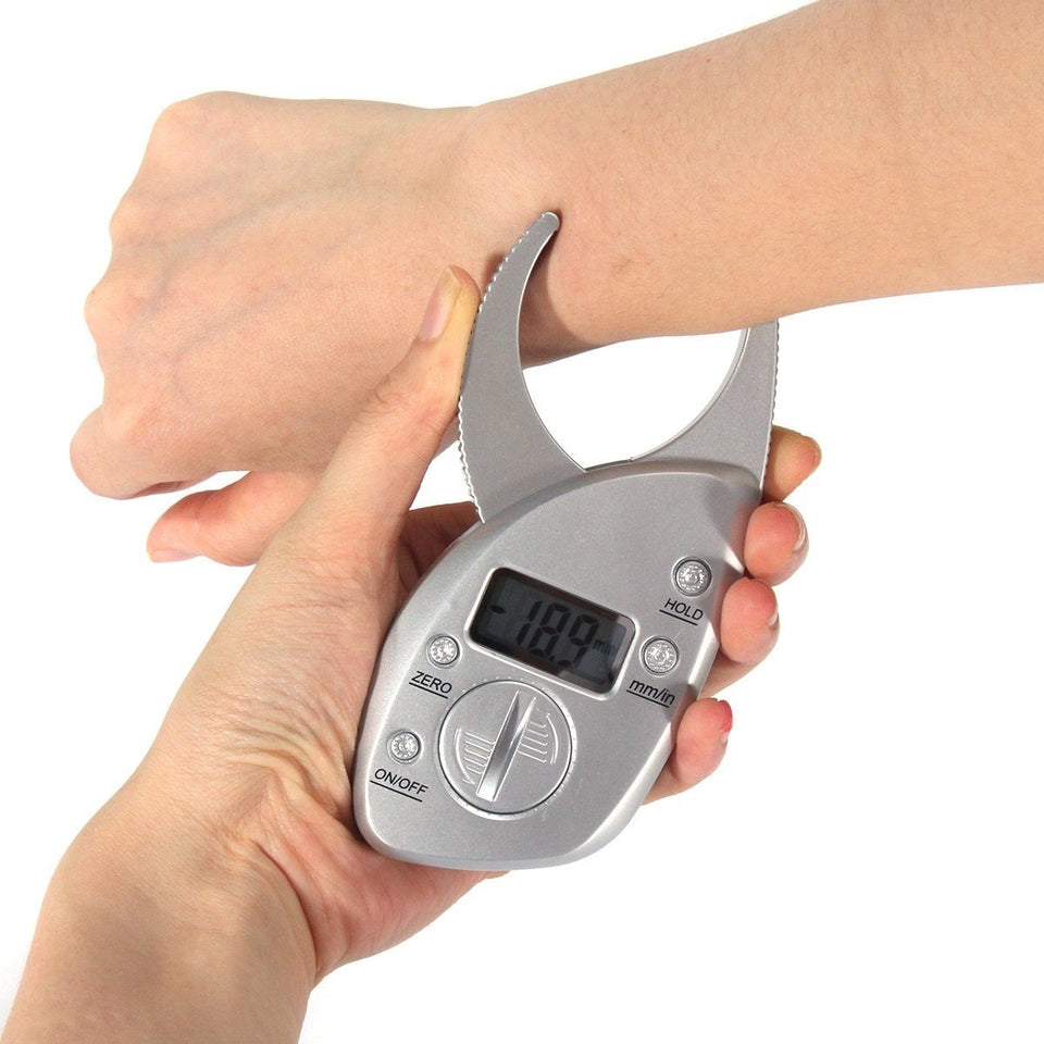 Portable Digital LCD Body Fat Caliper Skin Fold Thickness Measurement