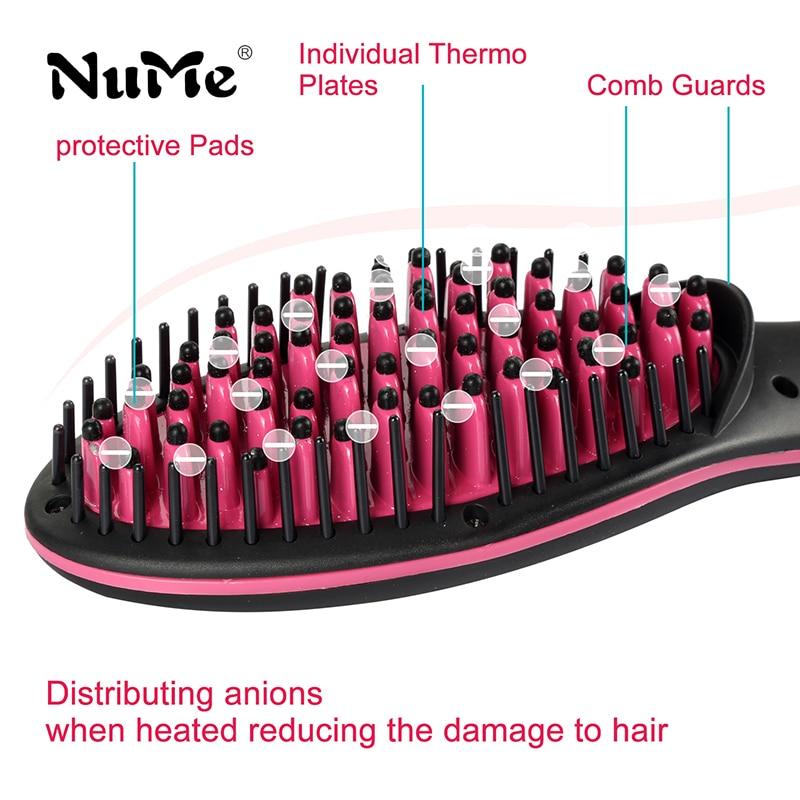 Professional LCD Display Smooth Hair Brush Comb Hair Straightener