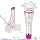 3 in 1 Vibrating Sonic Heating Makeup Remover Facial Cleansing Brush