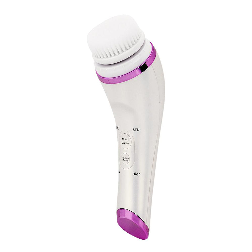 3 in 1 Vibrating Sonic Heating Makeup Remover Facial Cleansing Brush